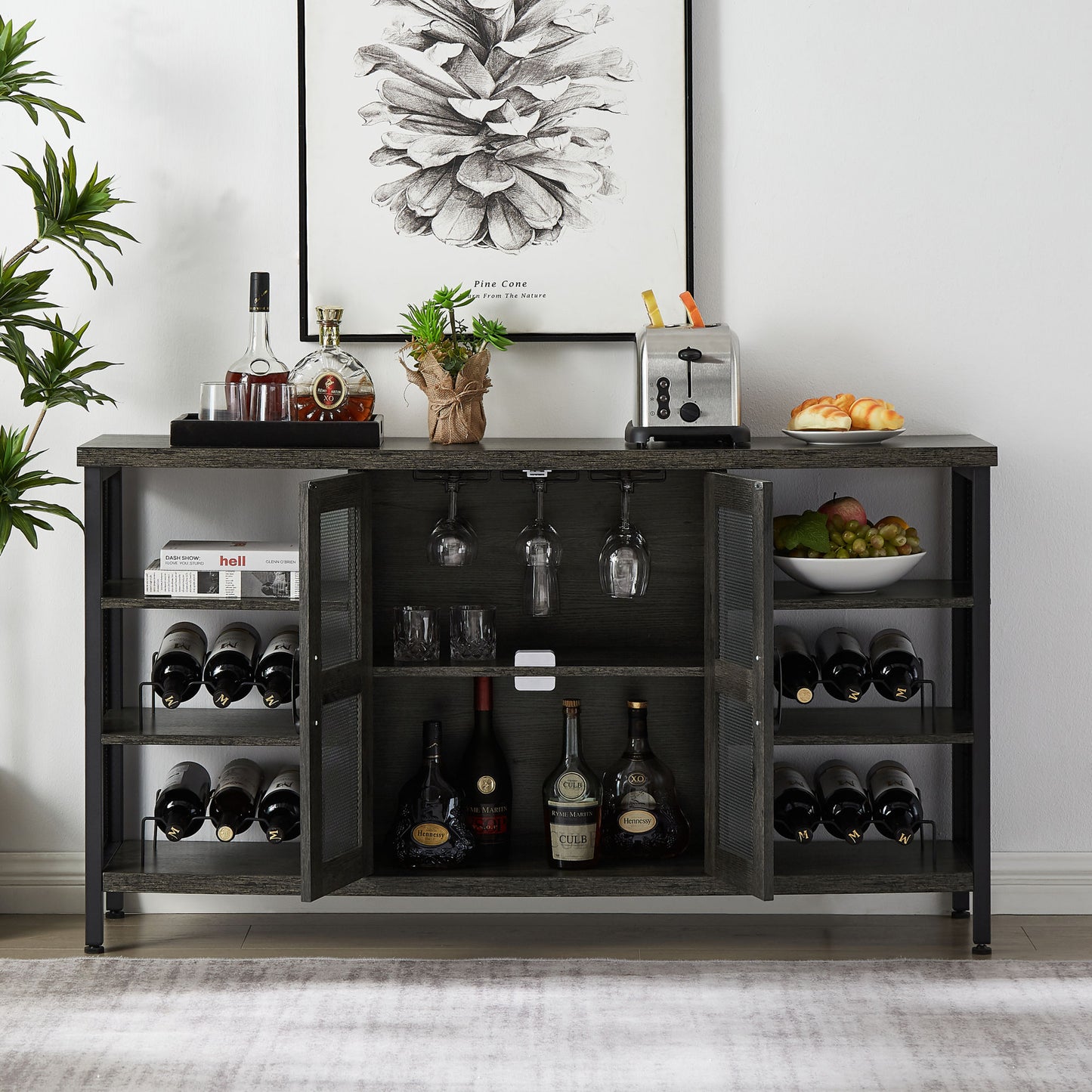 Remington Industrial Wine Cabinet