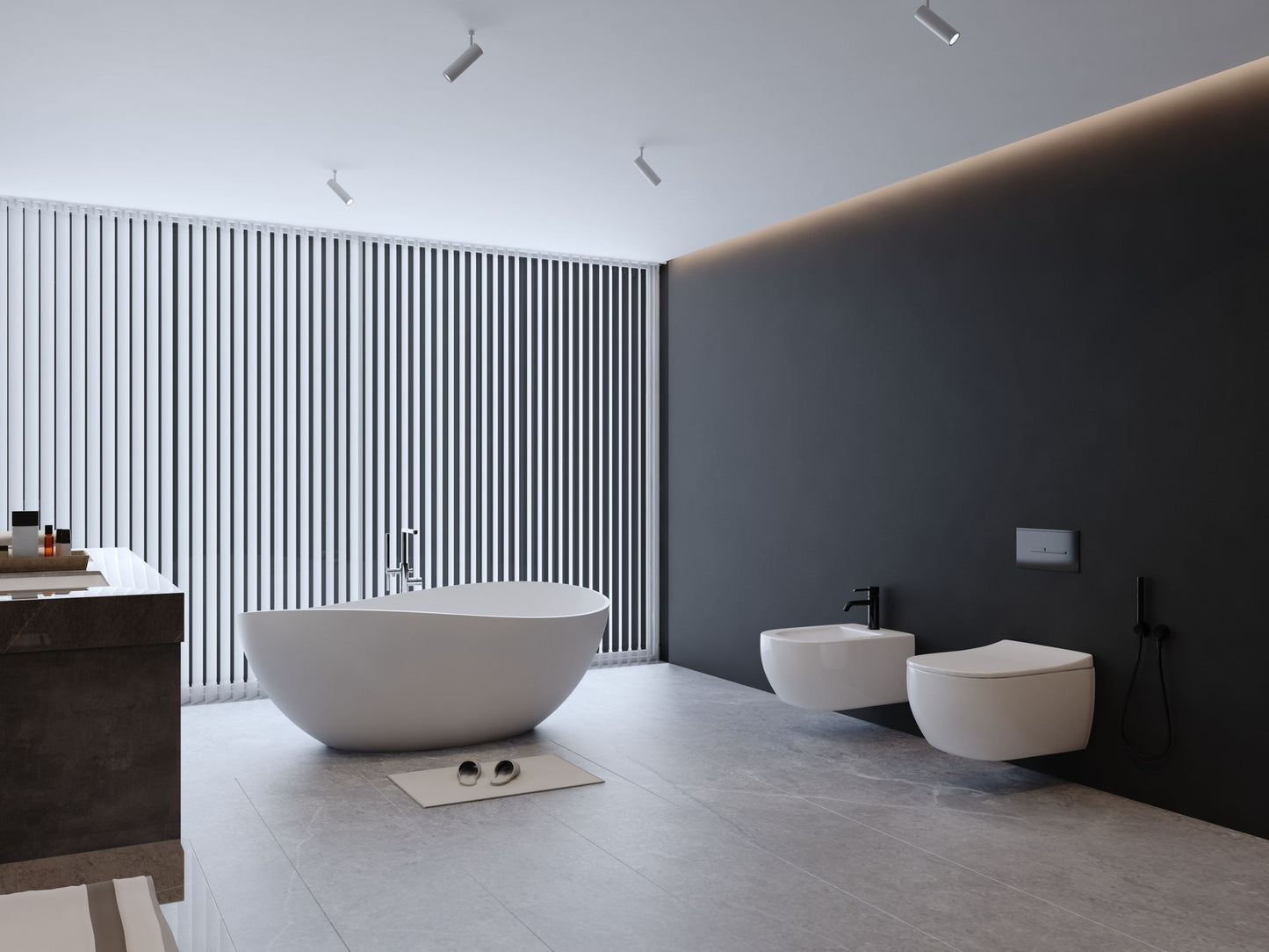 63" Freestanding Stone Resin Soaking Bathtub in Matte White 24S05-63MW