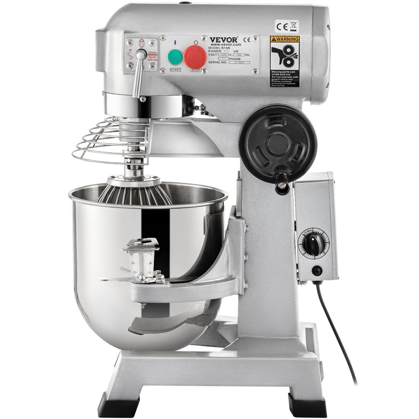 VEVOR 30 Qt Commercial Mixer with Timing Function and 3 Speeds