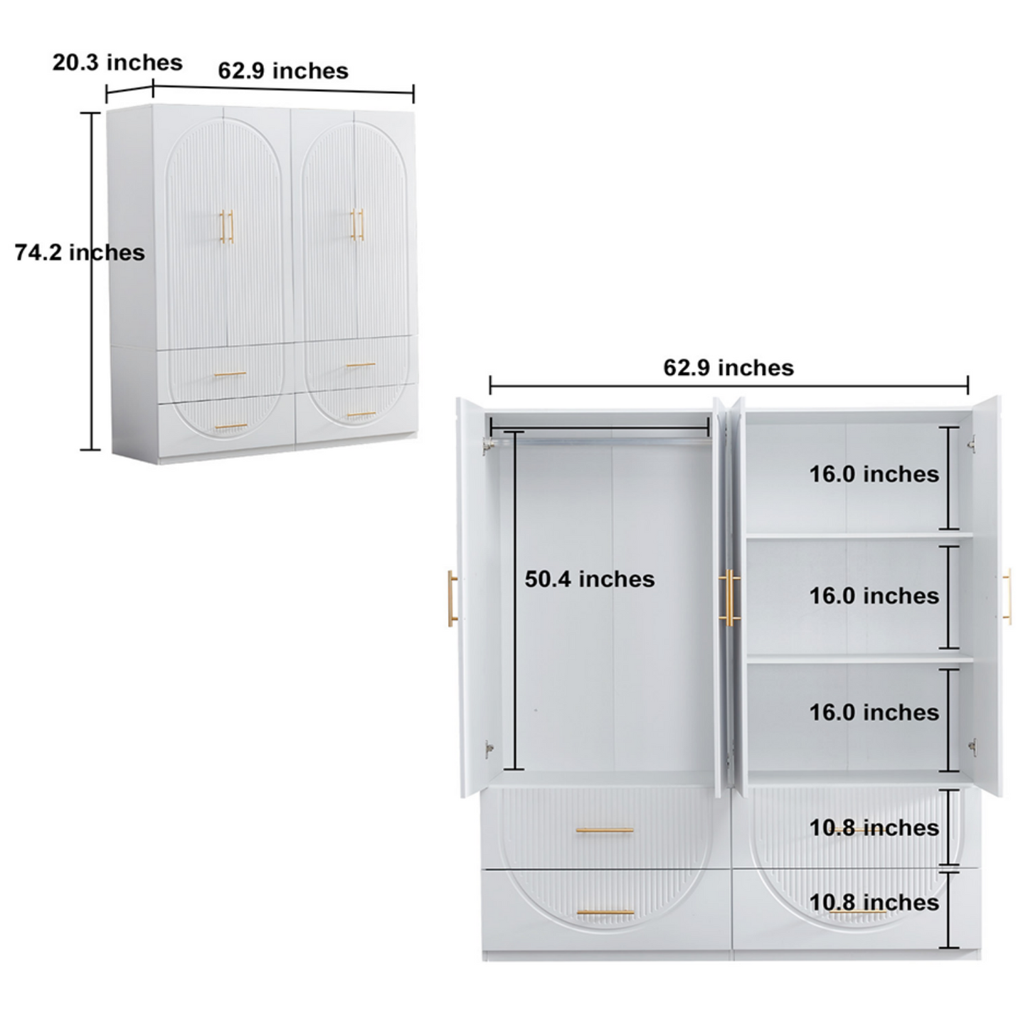 Jenson Freestanding Wardrobe Closet Collection