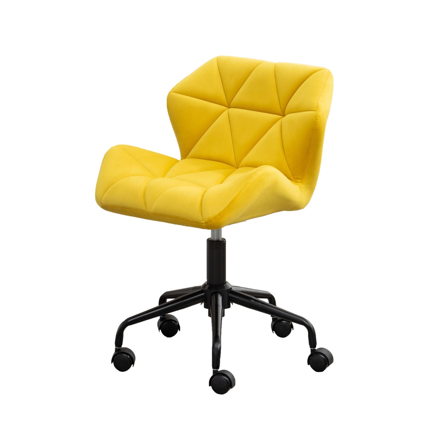 Eldon Diamond Tufted Adjustable Swivel Office Chair, Yellow - Divine Heart L.A.