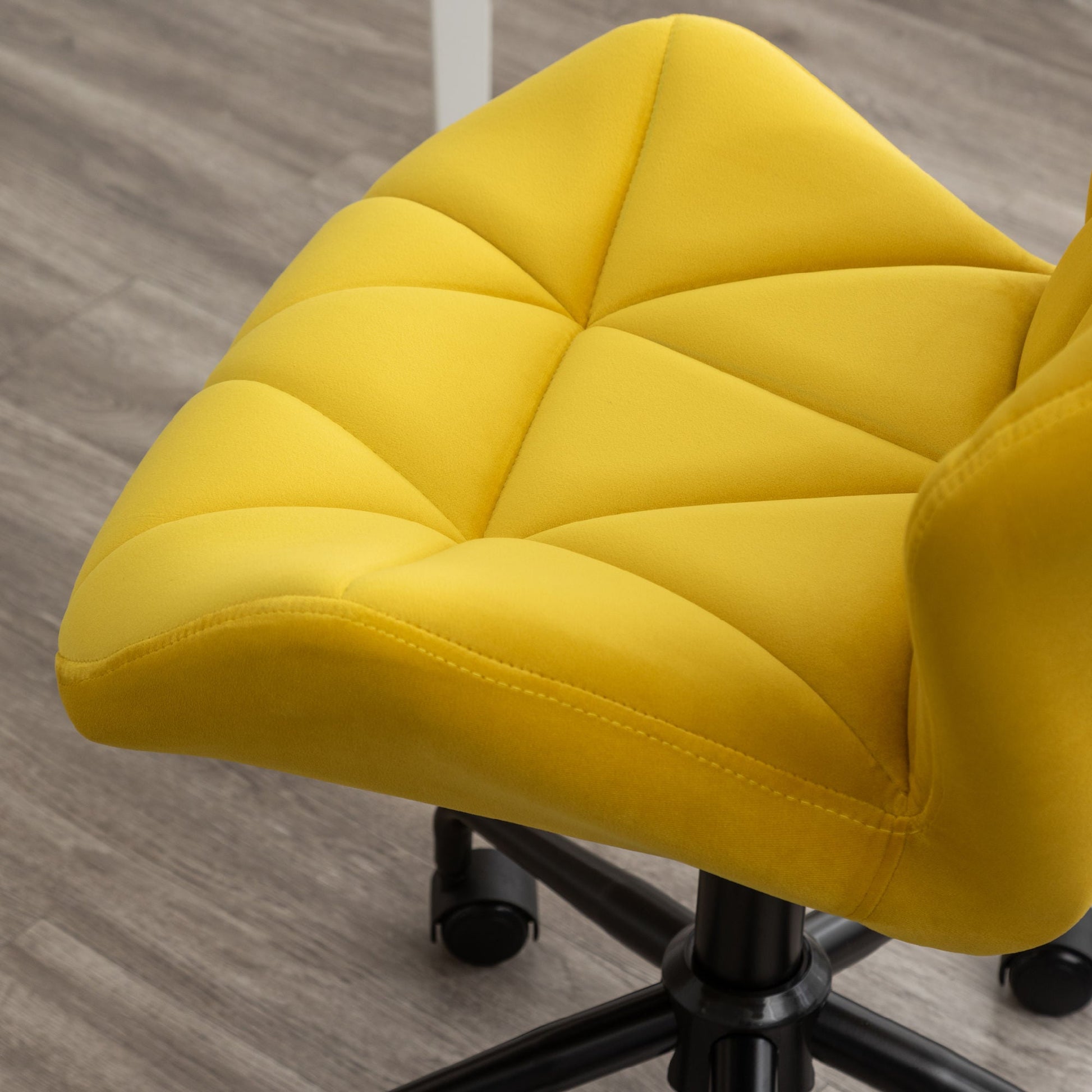 Eldon Diamond Tufted Adjustable Swivel Office Chair, Yellow - Divine Heart L.A.