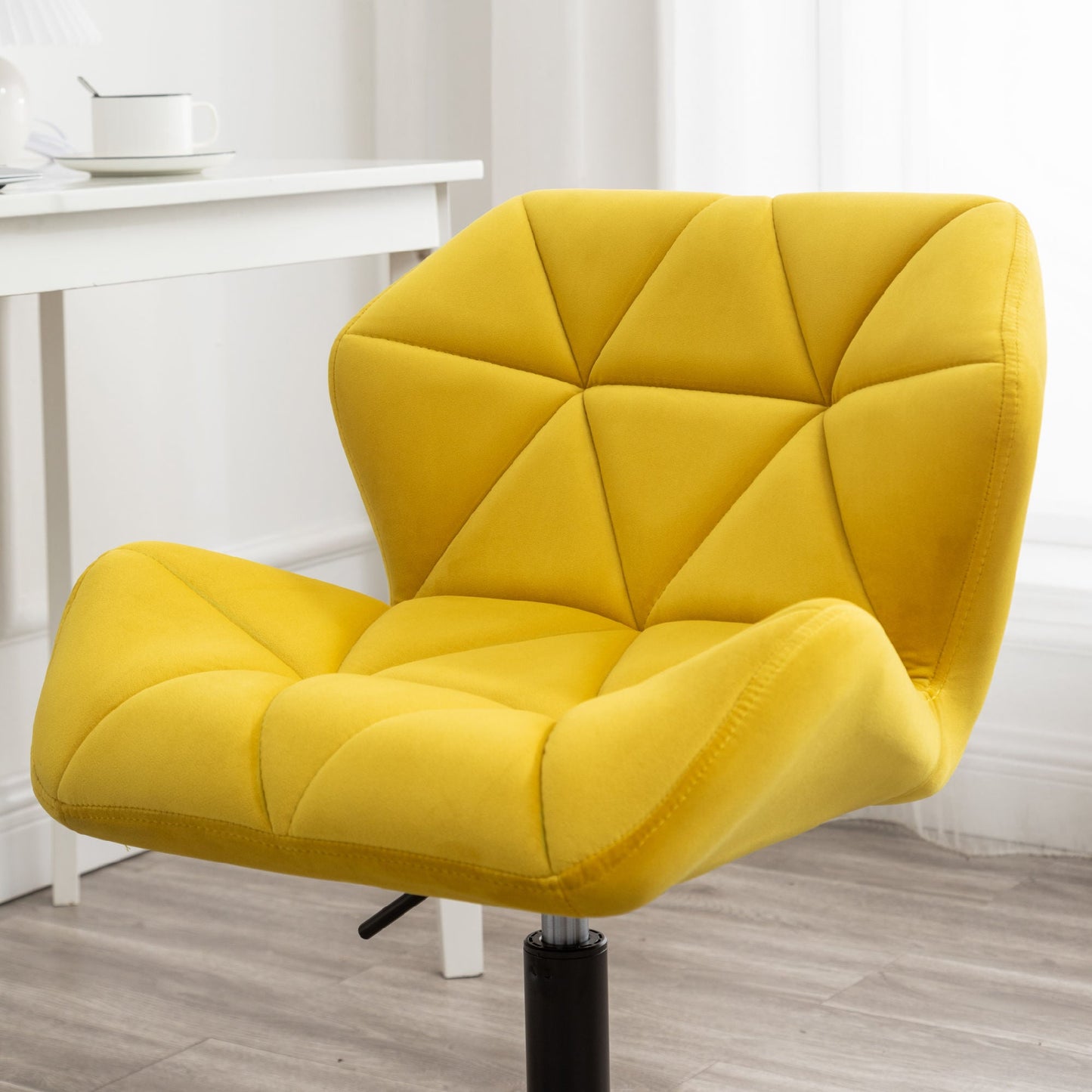 Eldon Diamond Tufted Adjustable Swivel Office Chair, Yellow - Divine Heart L.A.