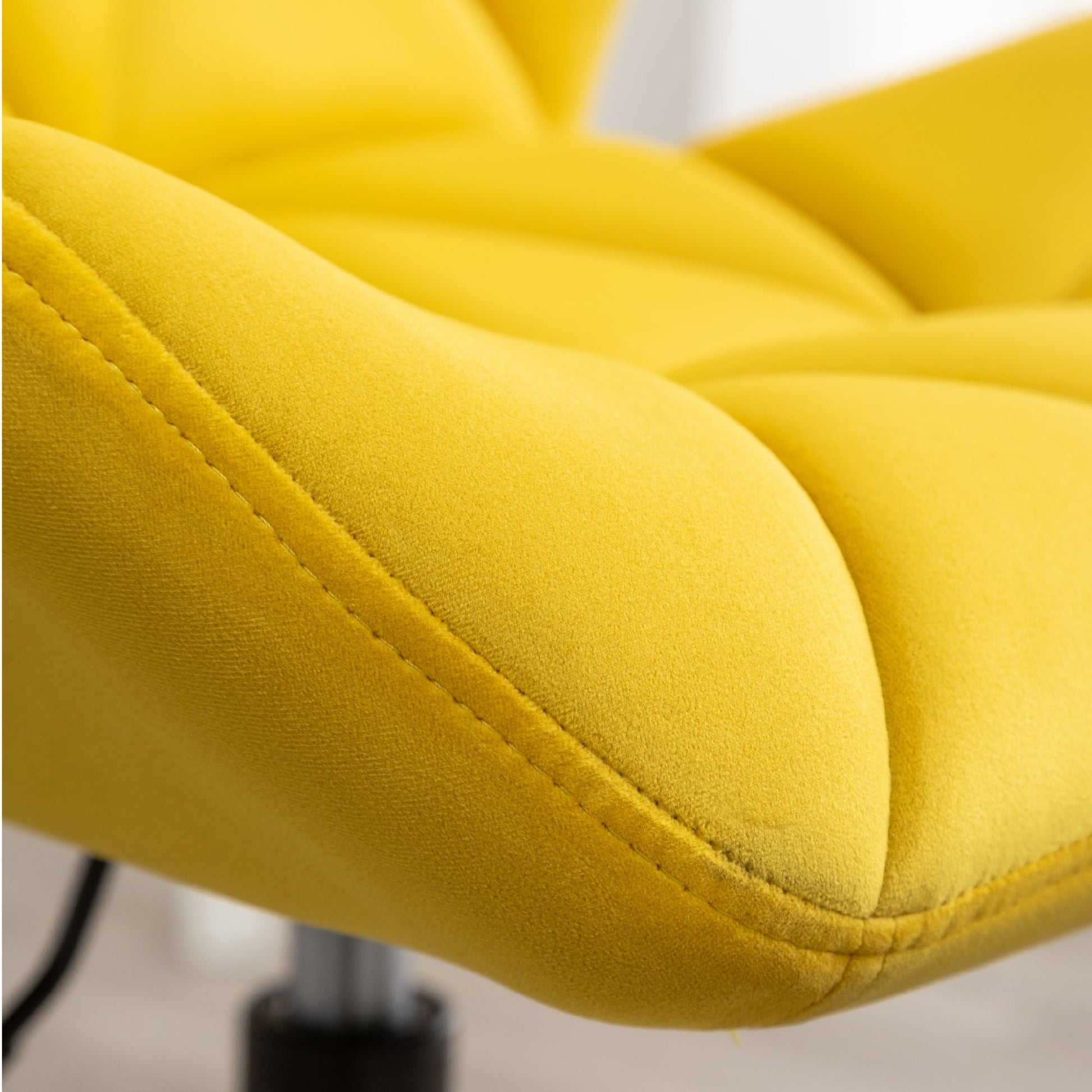 Eldon Diamond Tufted Adjustable Swivel Office Chair, Yellow - Divine Heart L.A.