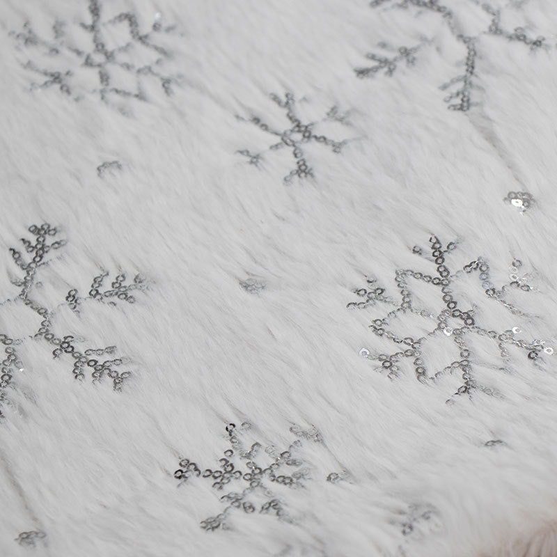 Embroidered Sequin Snowflake Tree Skirt - Divine Heart L.A.