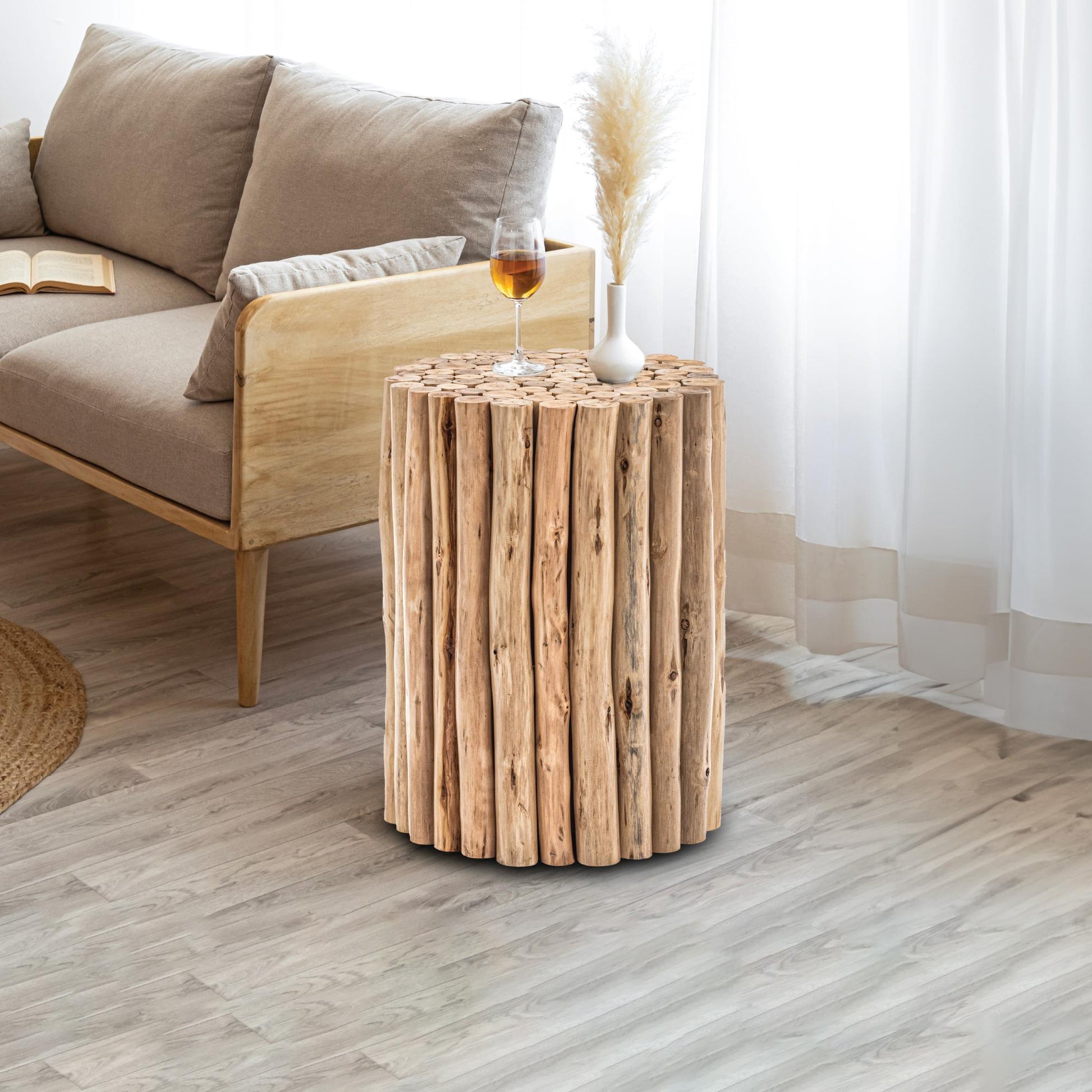 ET1009-16 End Table Natural - Divine Heart L.A.