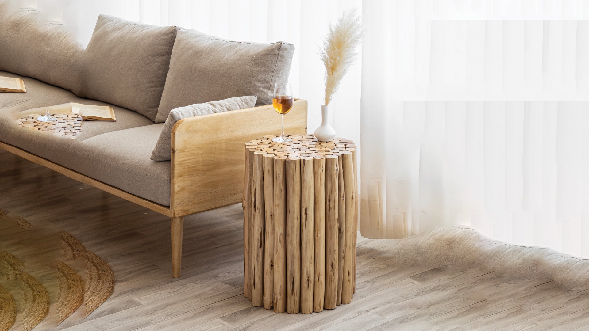 ET1009-16 End Table Natural - Divine Heart L.A.