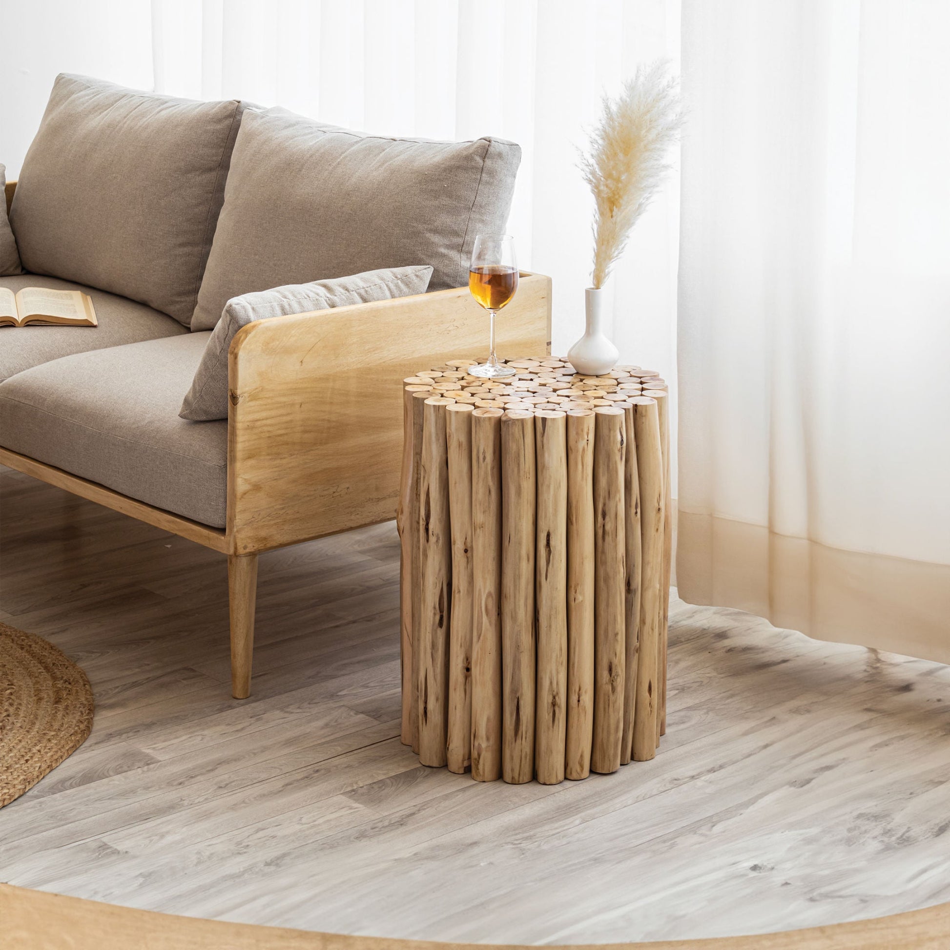 ET1009-16 End Table Natural - Divine Heart L.A.