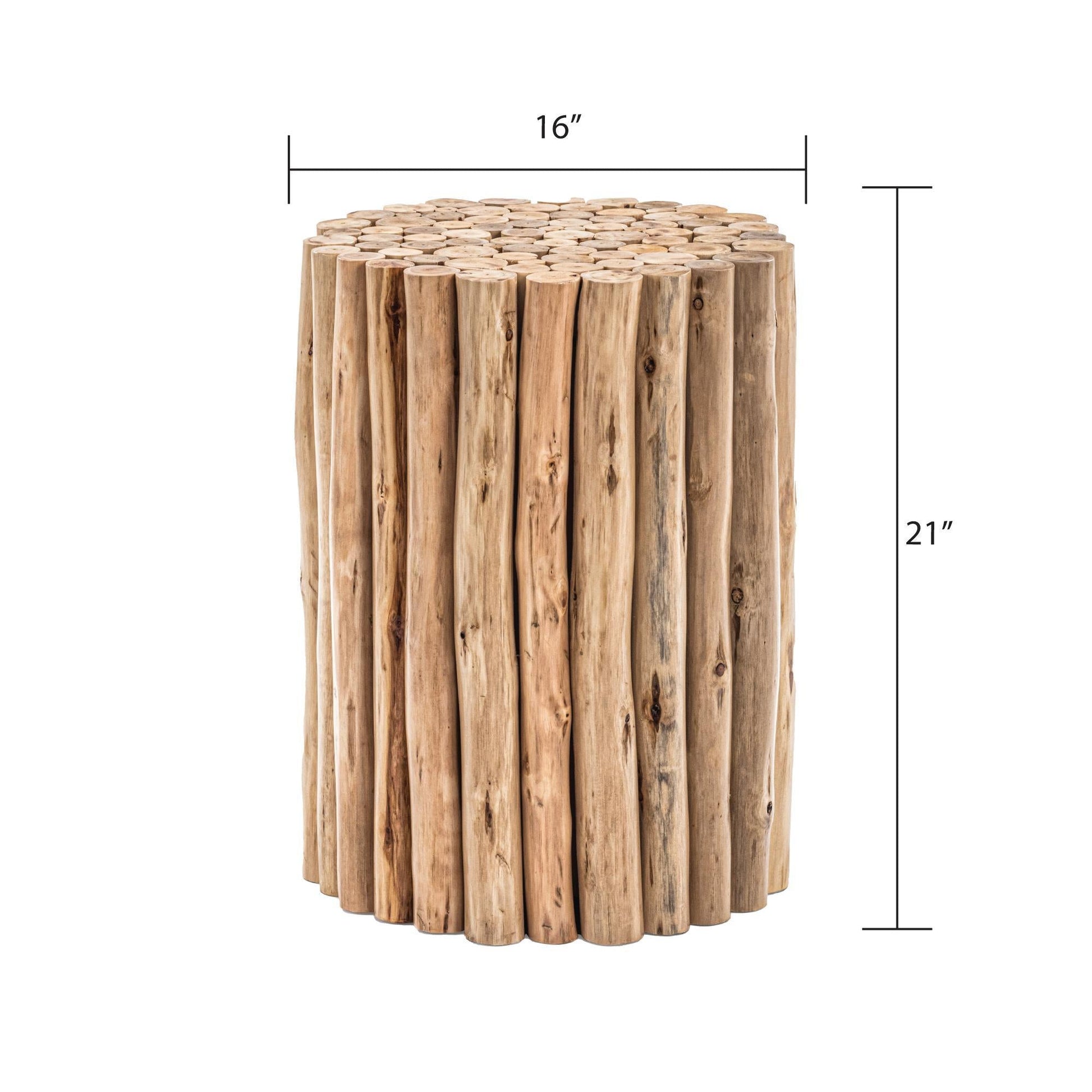 ET1009-16 End Table Natural - Divine Heart L.A.