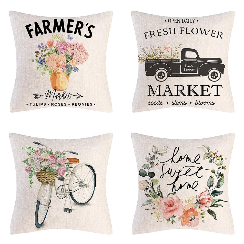 Farmers Market Pillow Cushion Cover Collection - Divine Heart L.A.