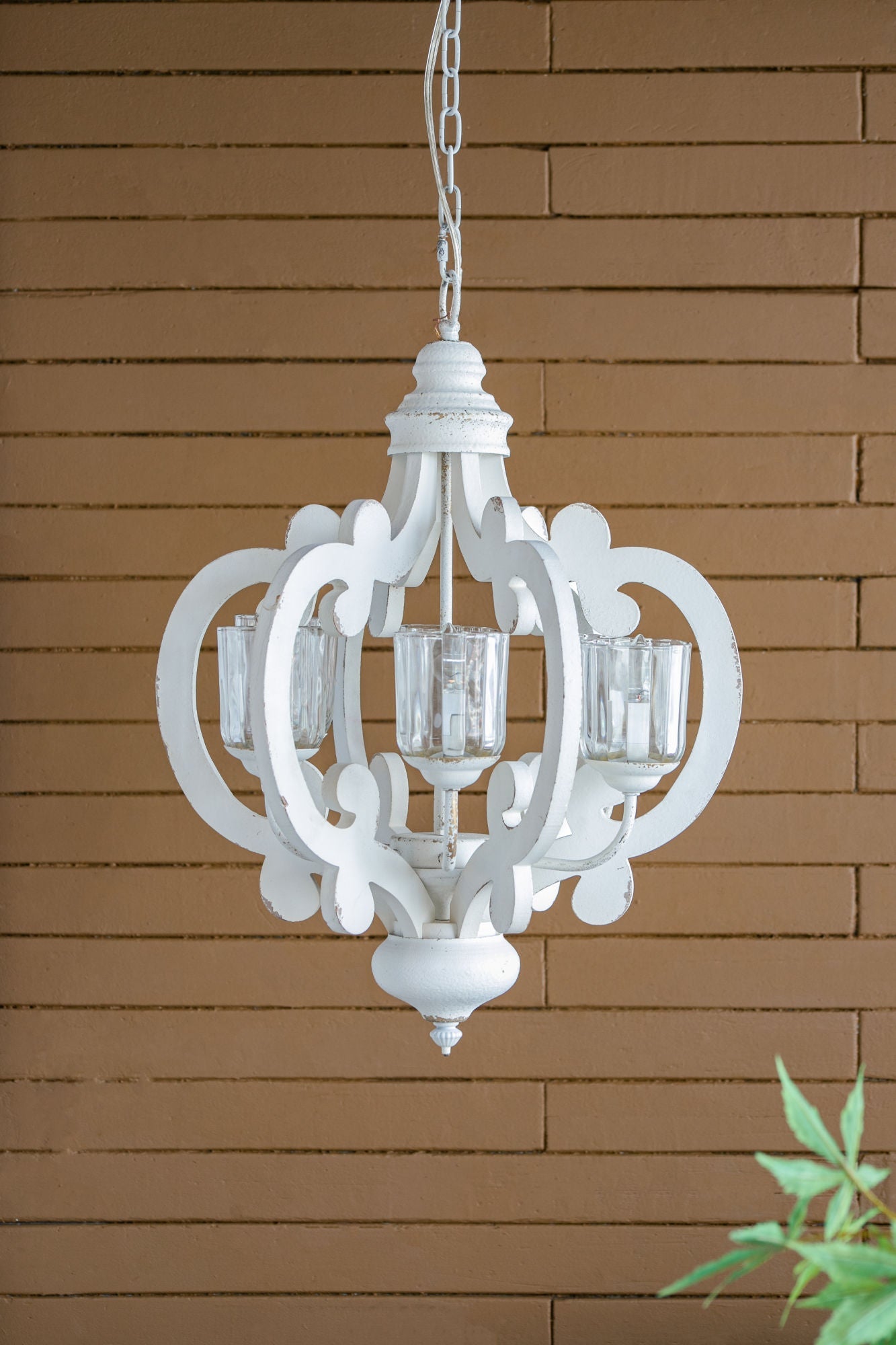 Farmhouse Chandelier, 6-Light Wood Chandelier Pendant Light Fixture with Adjustable Chain for Dining Room Living Room Entryway, Bulb Not Included - Divine Heart L.A.