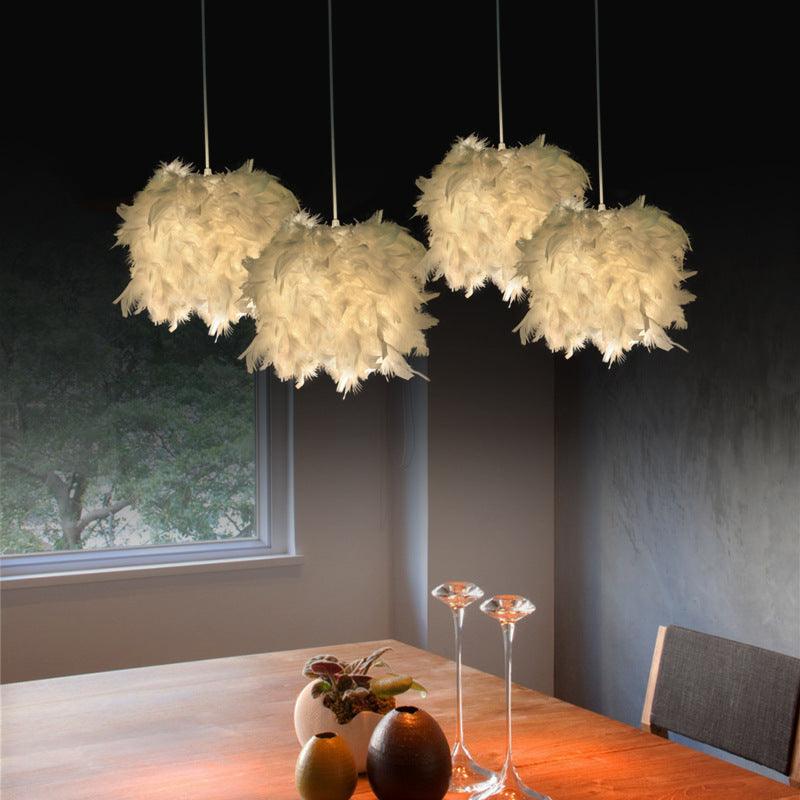 Feather Luxe LED Suspended Chandelier - Divine Heart L.A.