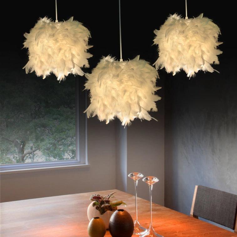 Feather Luxe LED Suspended Chandelier - Divine Heart L.A.