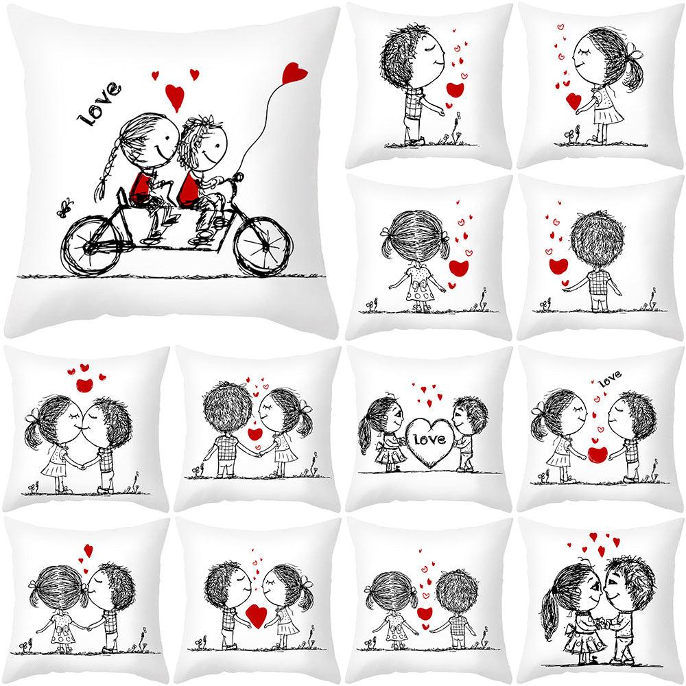 First Crush Throw Pillow Cover Set - Divine Heart L.A.