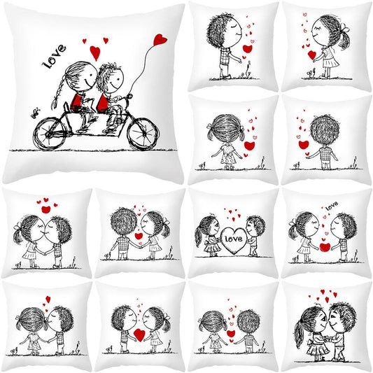 First Crush Throw Pillow Cover Set - Divine Heart L.A.