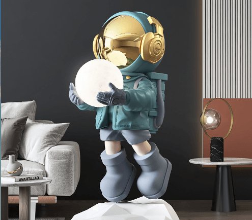 Fly Away Home Little Astronaut Extra Large Floor Light - Divine Heart L.A.