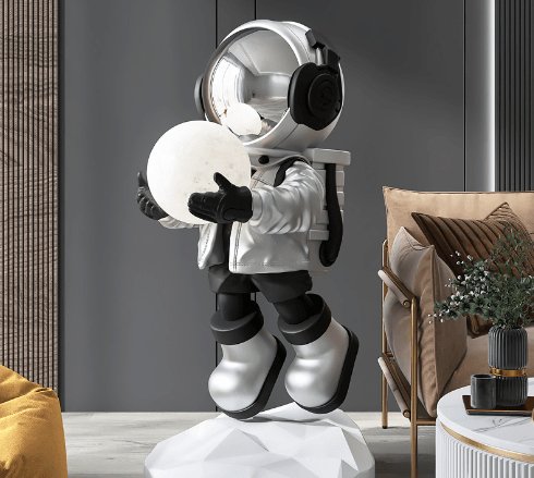 Fly Away Home Little Astronaut Extra Large Floor Light - Divine Heart L.A.