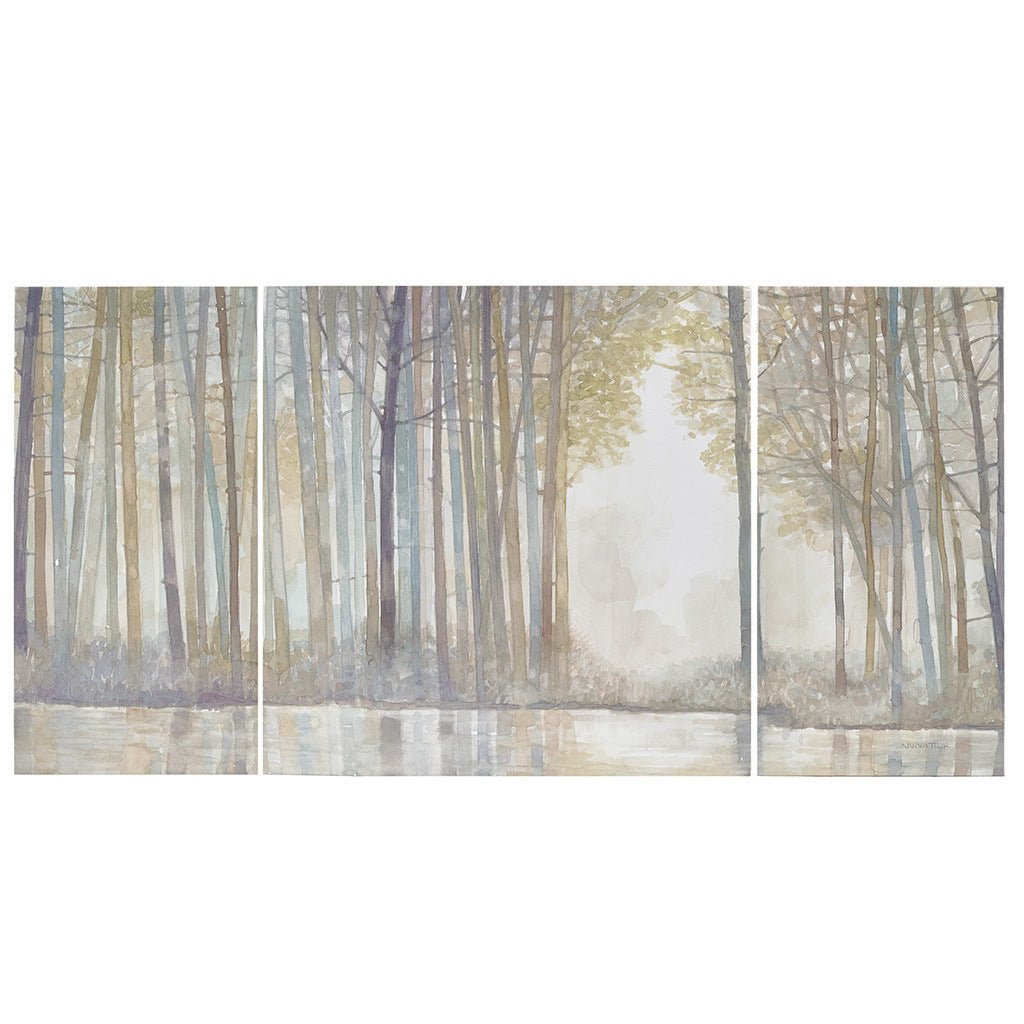 Forest Reflections Triptych 3-piece Canvas Wall Art - Divine Heart L.A.