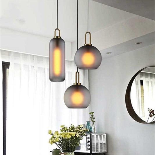 Frosted Glass Pendant Light - Divine Heart L.A.