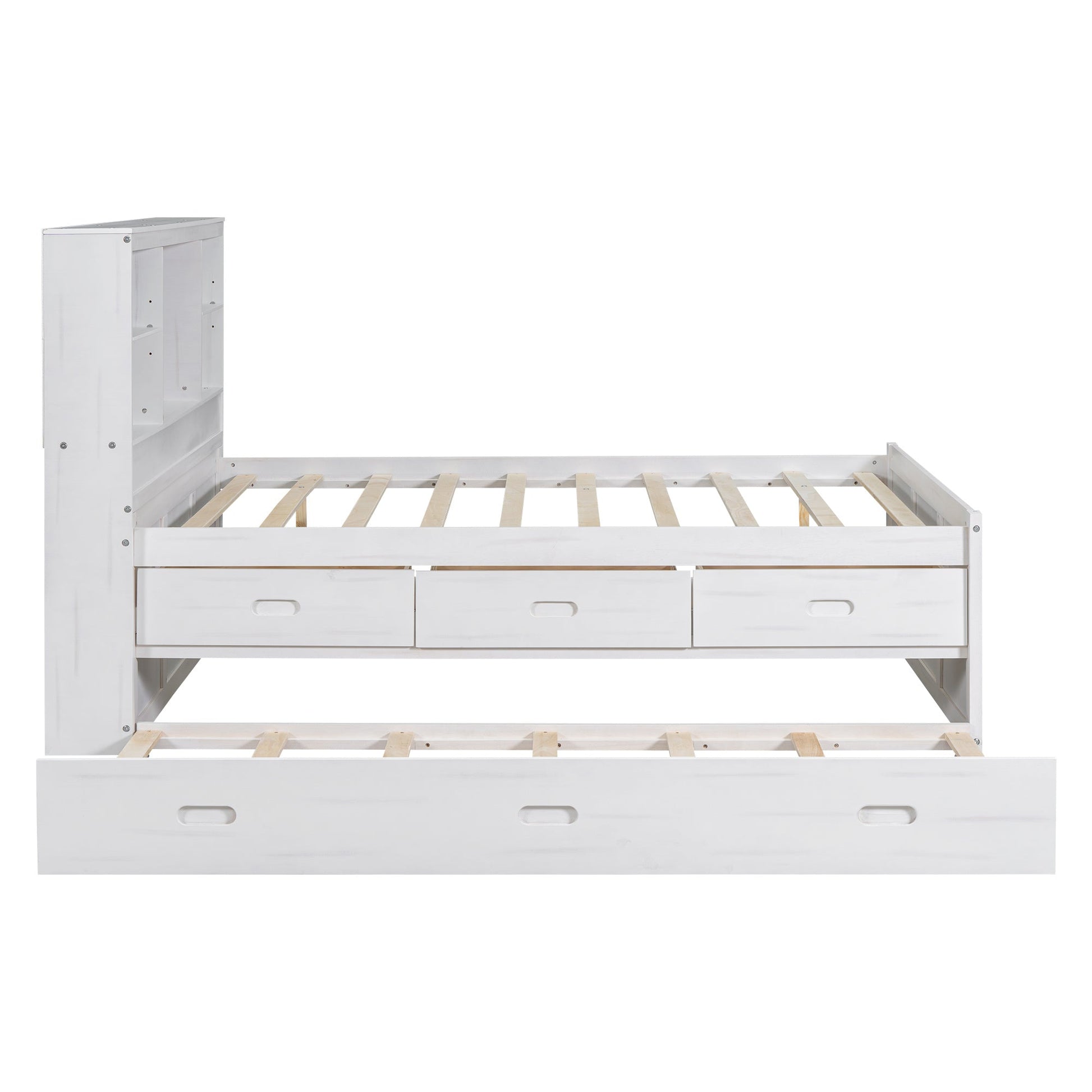 Full Platform Bed with Storage and Twin Trundle - Divine Heart L.A.