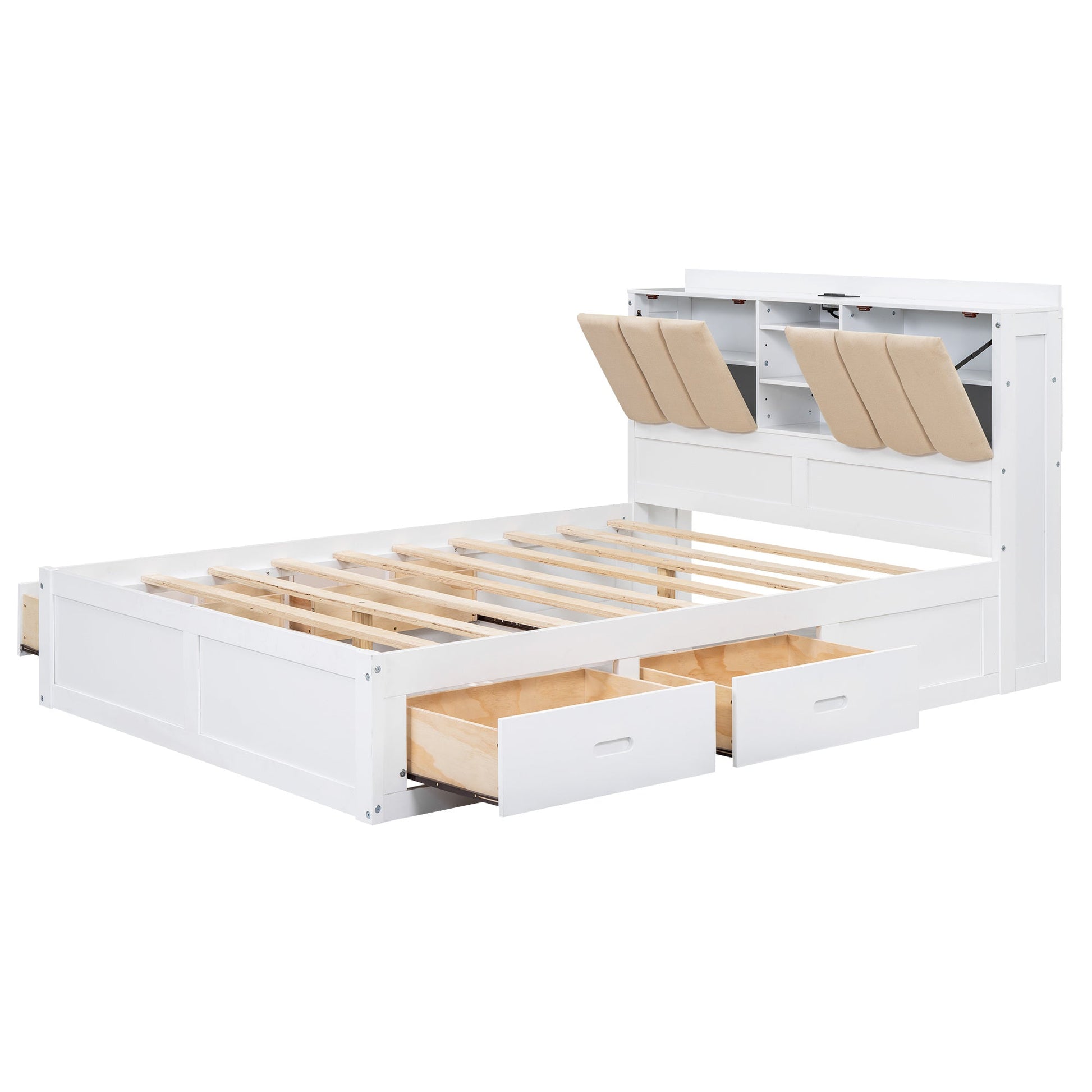 Full Size Platform Bed with Storage - Divine Heart L.A.