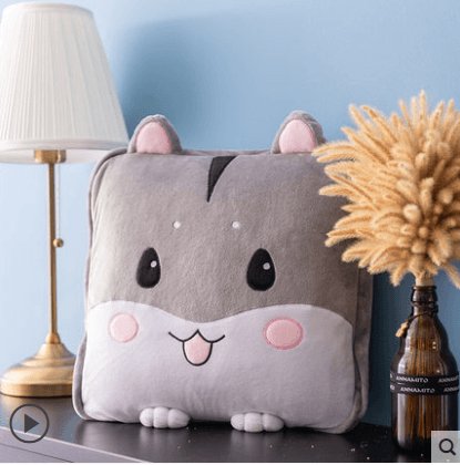 Fun Animal Plush Throw Blanket Cushion - Divine Heart L.A.