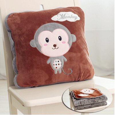 Fun Animal Plush Throw Blanket Cushion - Divine Heart L.A.