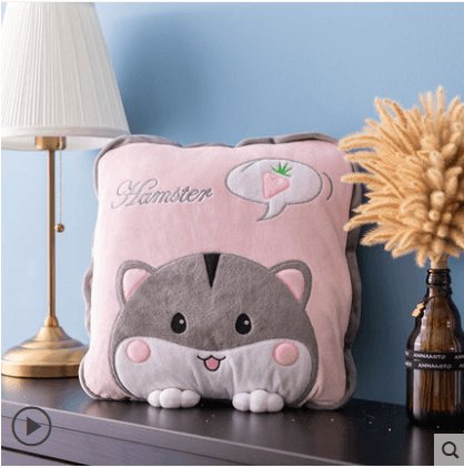 Fun Animal Plush Throw Blanket Cushion - Divine Heart L.A.