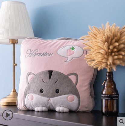 Fun Animal Plush Throw Blanket Cushion - Divine Heart L.A.