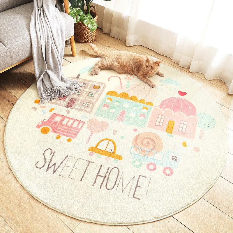 Fun in the Park Plush Round Rug Collection - Divine Heart L.A.