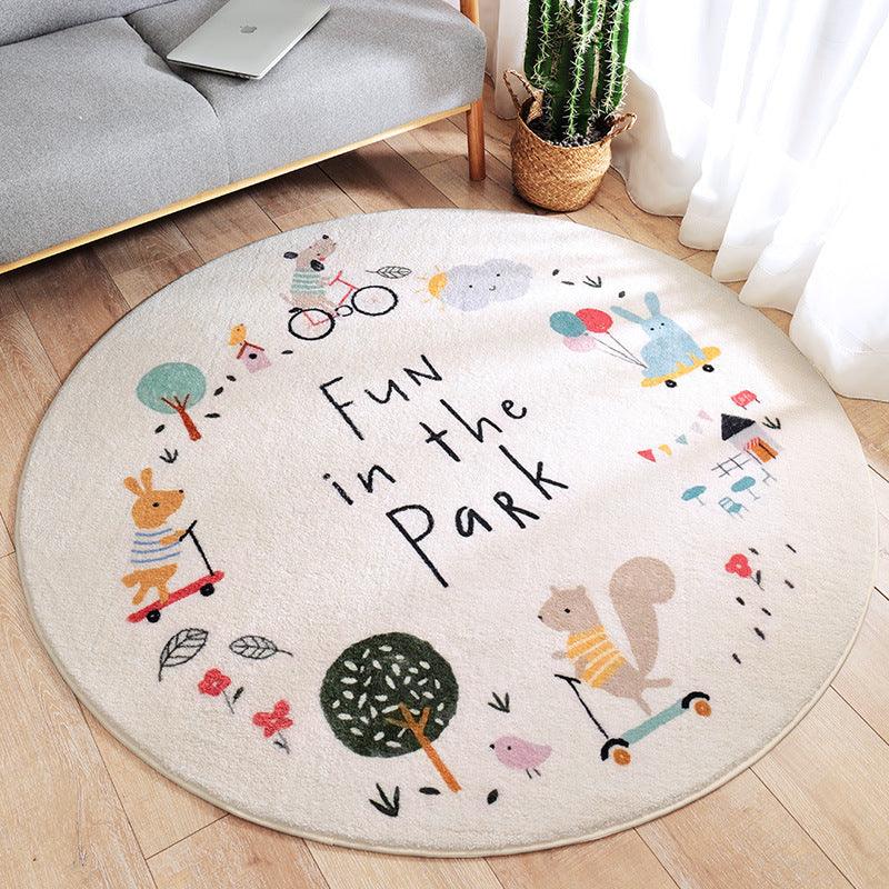 Fun in the Park Plush Round Rug Collection - Divine Heart L.A.