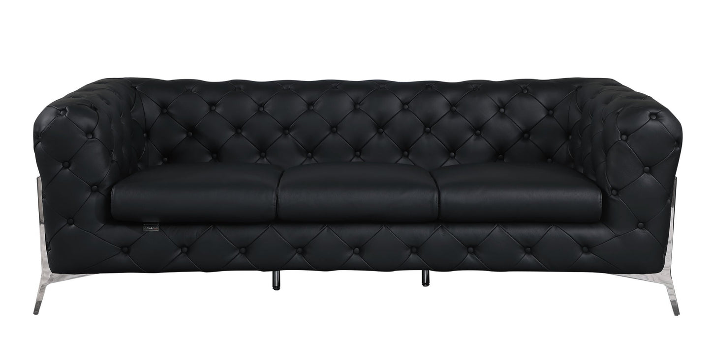 Global United Top Grain 100% Italian Leather Power Reclining Sofa - Divine Heart L.A.