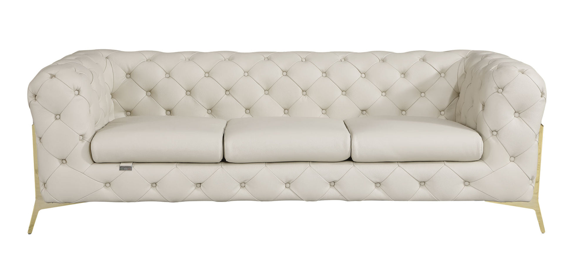 Global United Top Grain 100% Italian Leather Sofa - Divine Heart L.A.