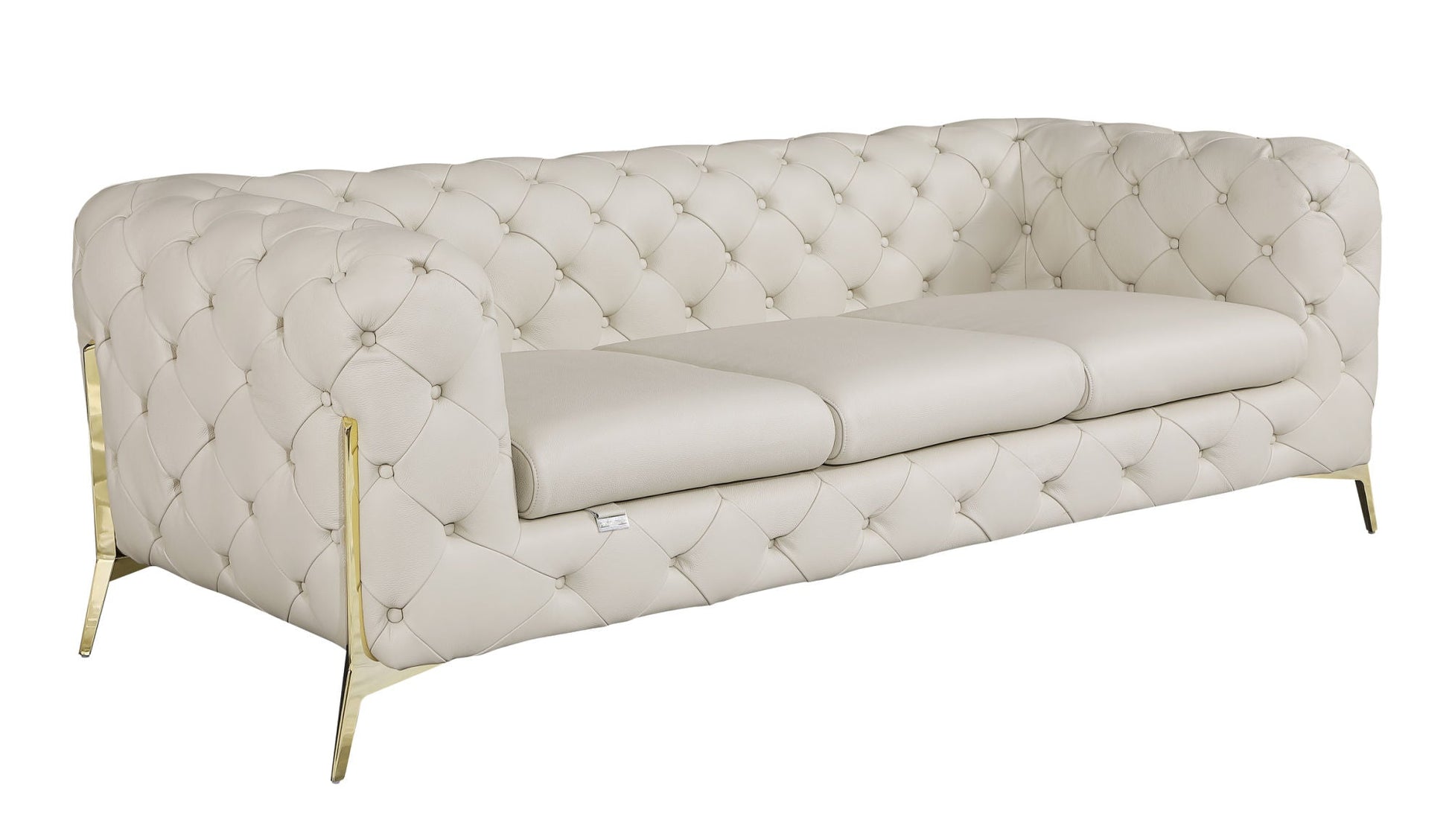 Global United Top Grain 100% Italian Leather Sofa - Divine Heart L.A.