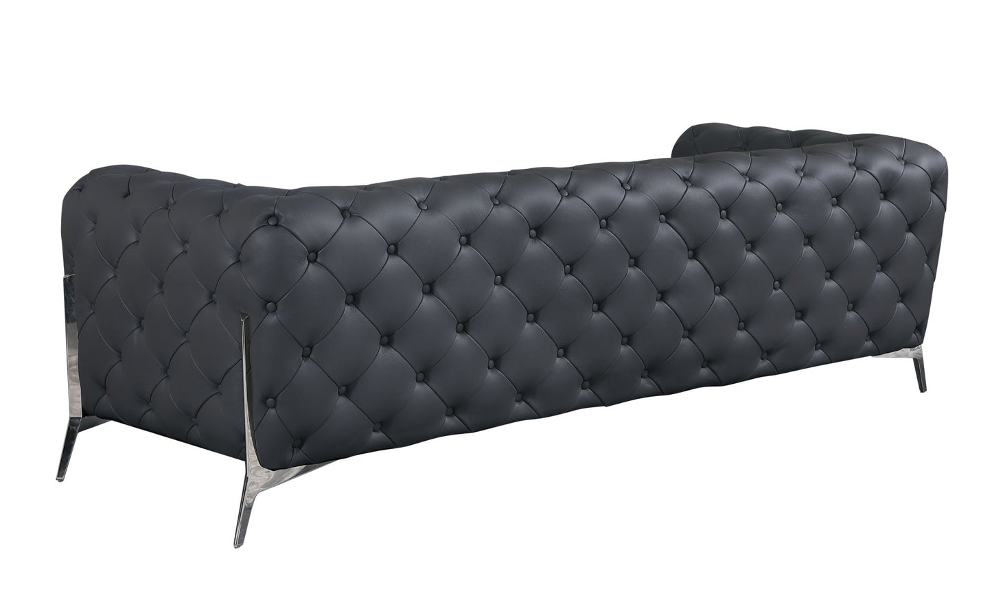 Global United Transitional 100% Top Grain Italian Leather Upholstered Sofa - Divine Heart L.A.