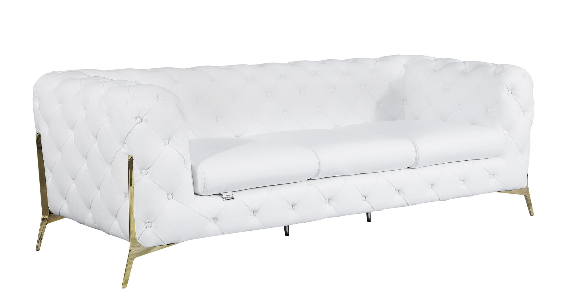 Global United Transitional Top Grain 100% Italian Leather Upholstered Sofa - Divine Heart L.A.