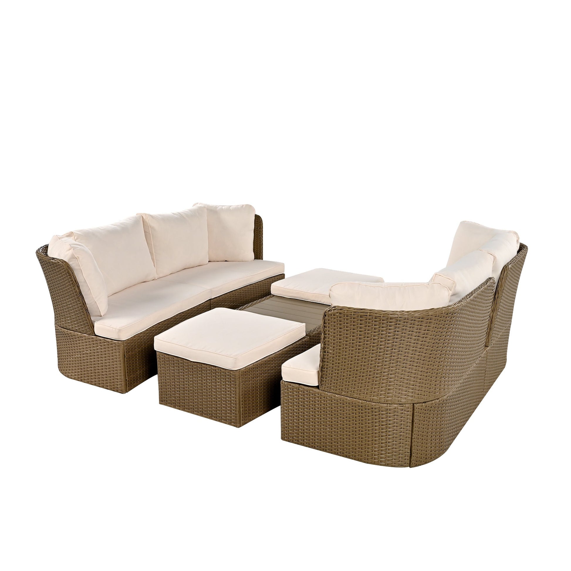 Grand Calypso Outdoor Sofa Set with Coffee Table - Divine Heart L.A.