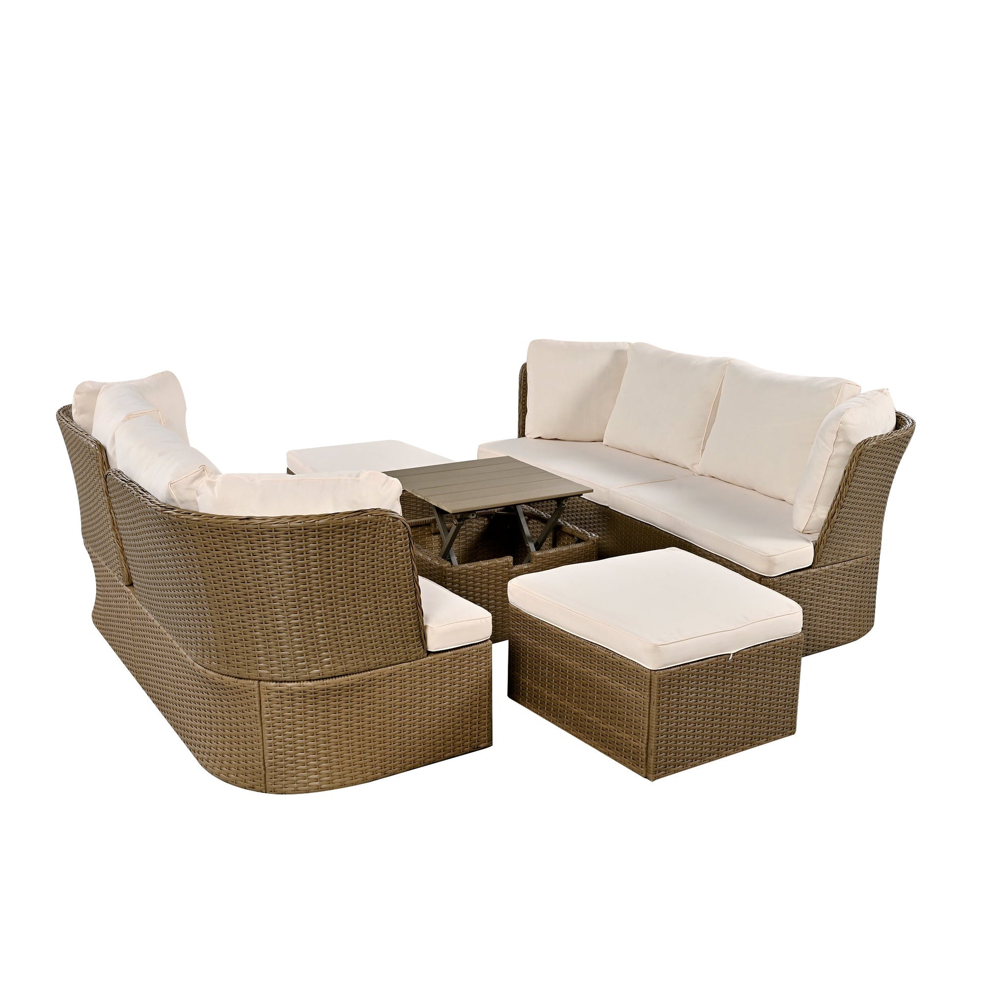 Grand Calypso Outdoor Sofa Set with Coffee Table - Divine Heart L.A.