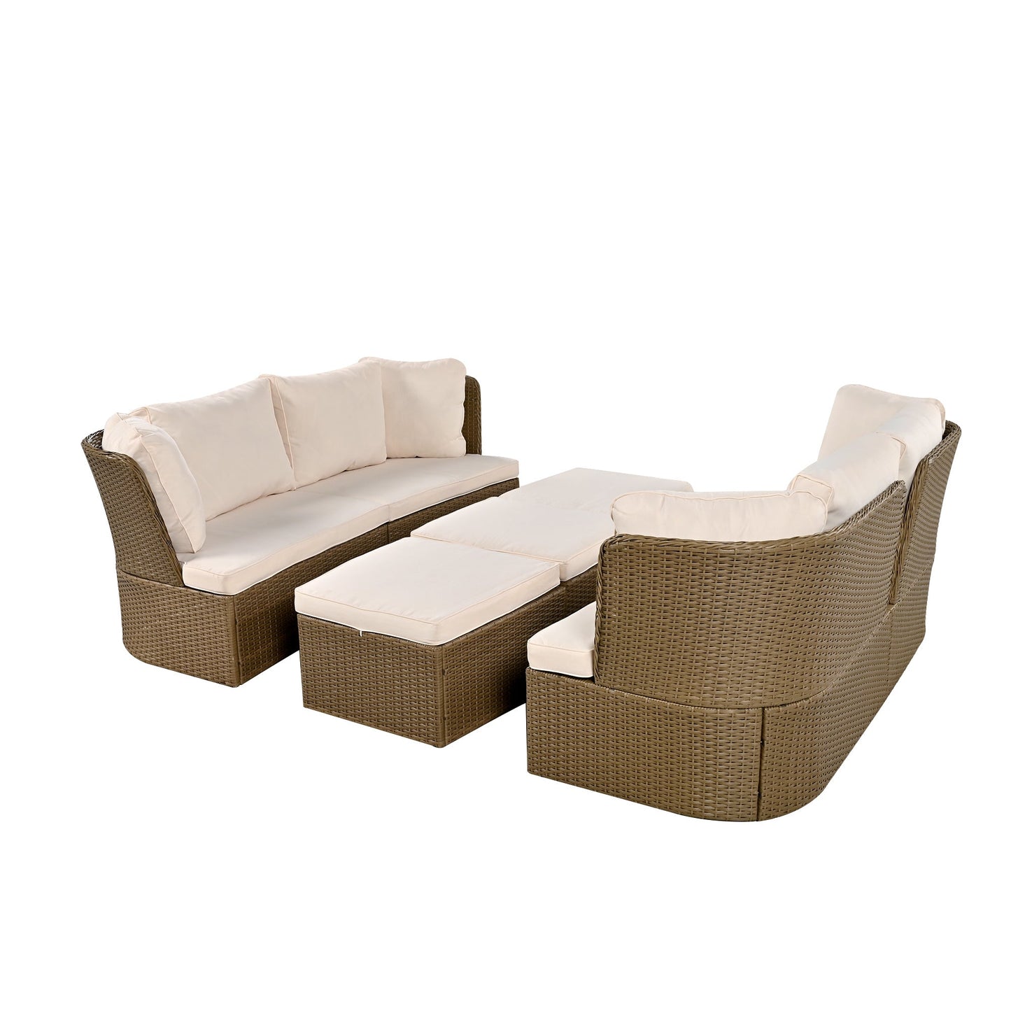 Grand Calypso Outdoor Sofa Set with Coffee Table - Divine Heart L.A.