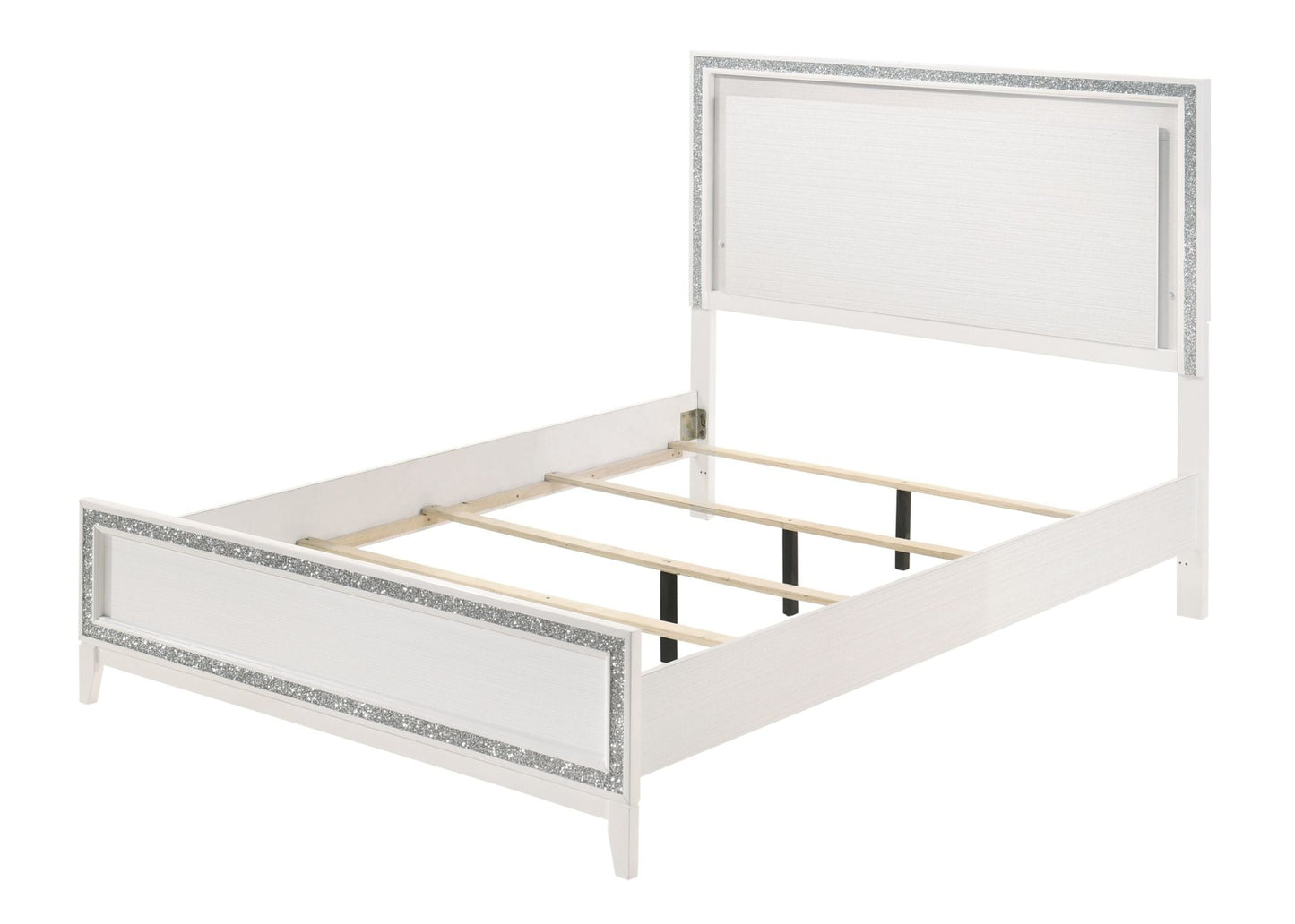 Haiden LED Queen Bed in White - Divine Heart L.A.