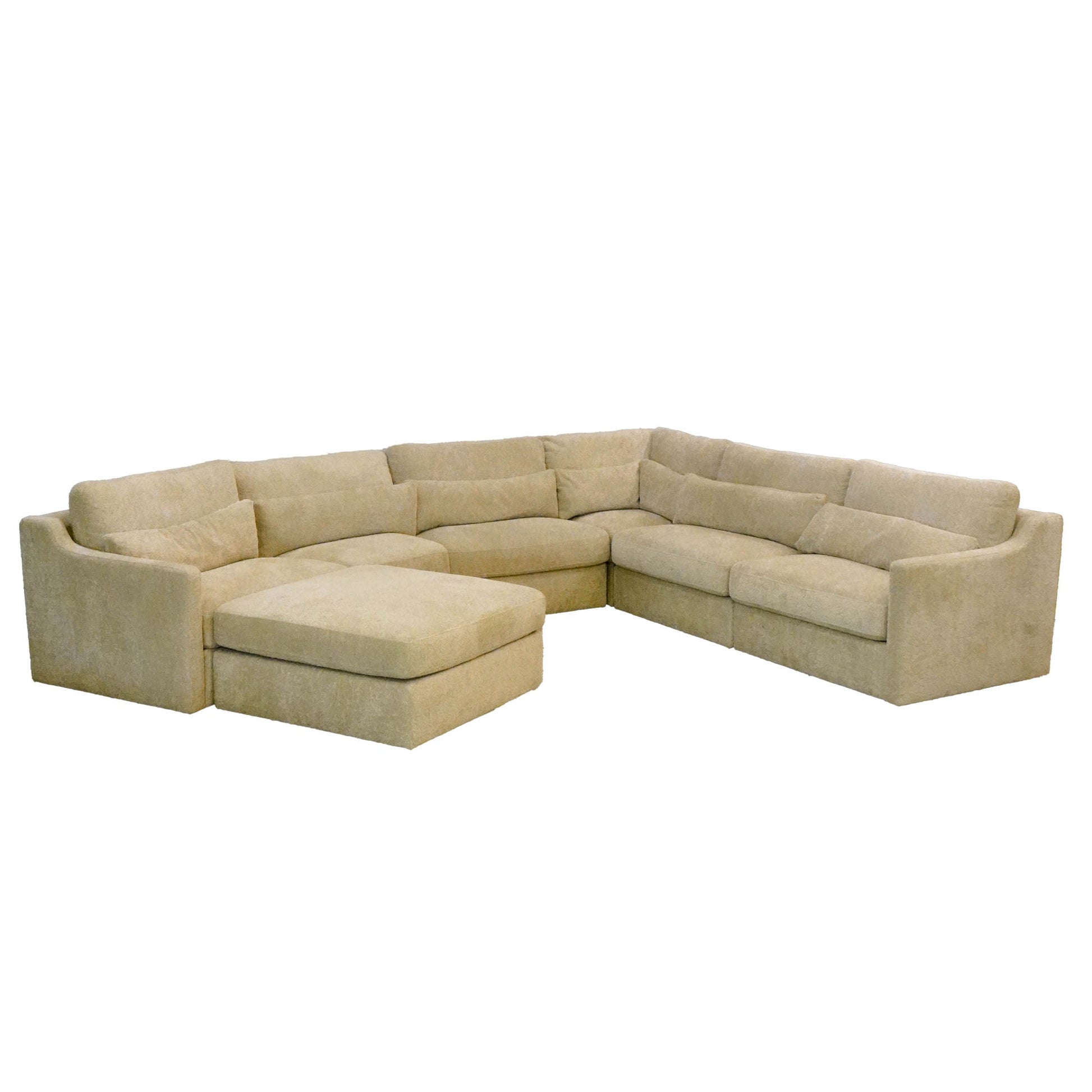 Hampshire Unbleached Linen Modular 7 Piece Sectional - Divine Heart L.A.