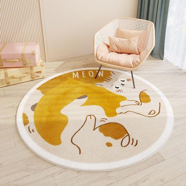 Have a Nice Day Round Plush Rug Collection - Divine Heart L.A.