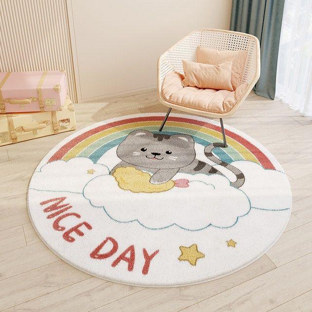 Have a Nice Day Round Plush Rug Collection - Divine Heart L.A.