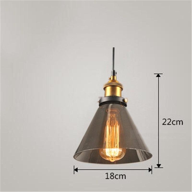 Hemingway Industrial Smoked Glass Suspended Light - Divine Heart L.A.