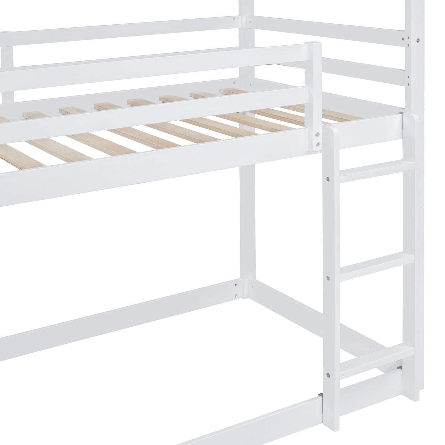 High Loft Twin Bed with Roof, Slide and Ladder - Divine Heart L.A.