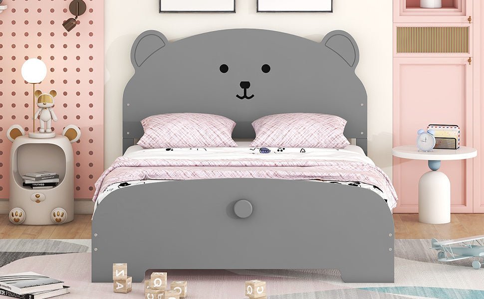 In Your Teddy Dreams Full Size Wood Platform Bed - Divine Heart L.A.