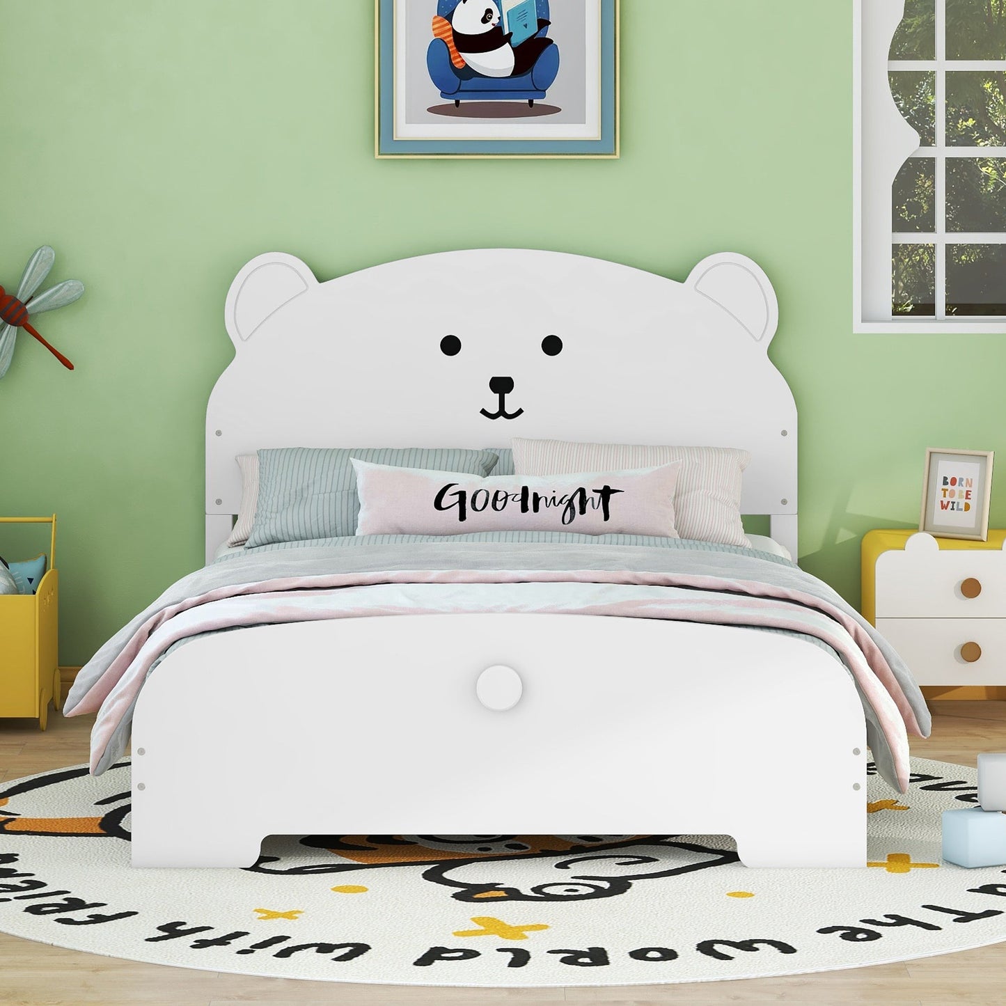 In Your Teddy Dreams Full Size Wood Platform Bed - Divine Heart L.A.