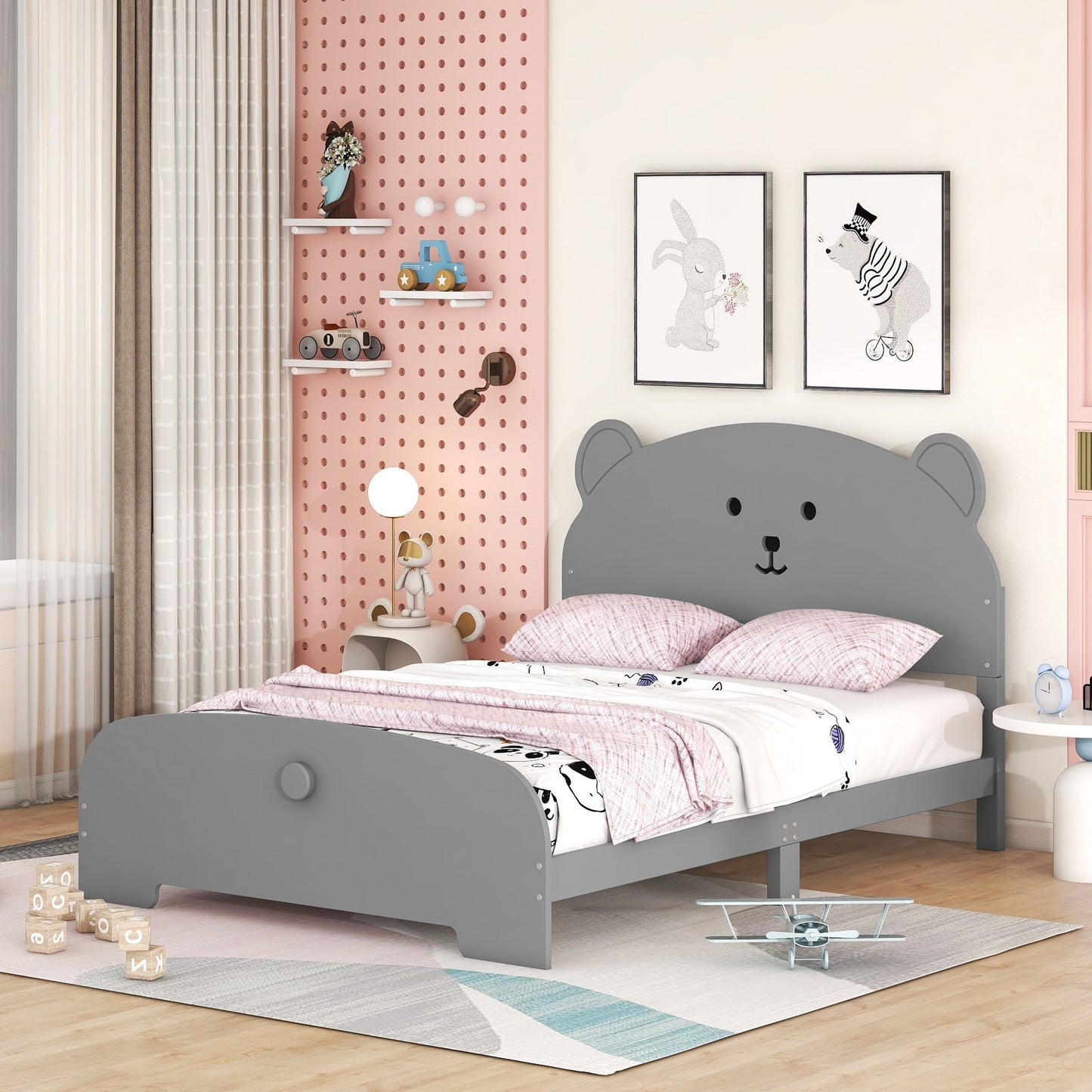 In Your Teddy Dreams Full Size Wood Platform Bed - Divine Heart L.A.