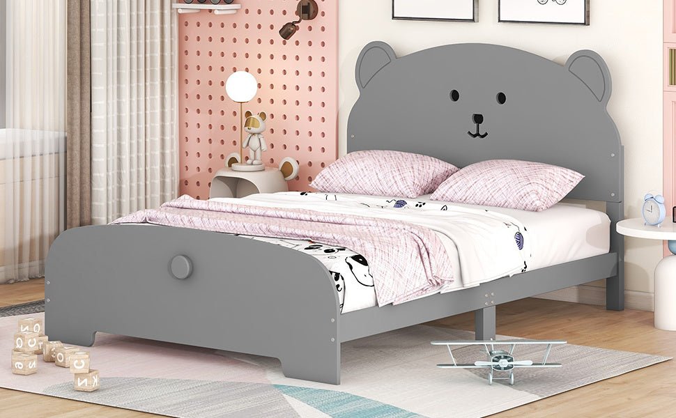 In Your Teddy Dreams Full Size Wood Platform Bed - Divine Heart L.A.