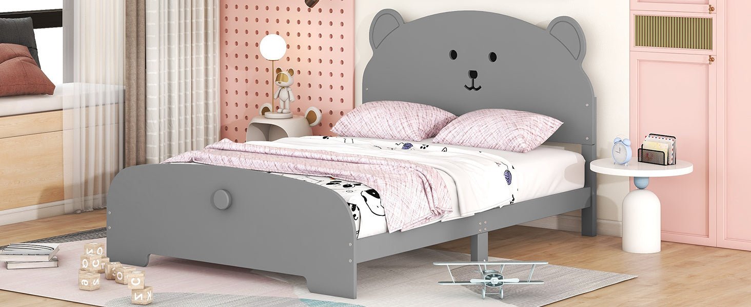 In Your Teddy Dreams Full Size Wood Platform Bed - Divine Heart L.A.